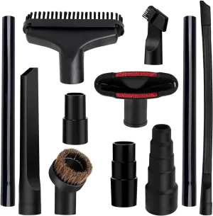 Universal Vacuum Attachments Kit -Shop Vac Attachments 2 1/2" 1 1/4" Vacuum Attachments Cleaners Accessories for Shop Vacuum Cleaner Attachments Brushes for Shop Vac Attachments Set of 11