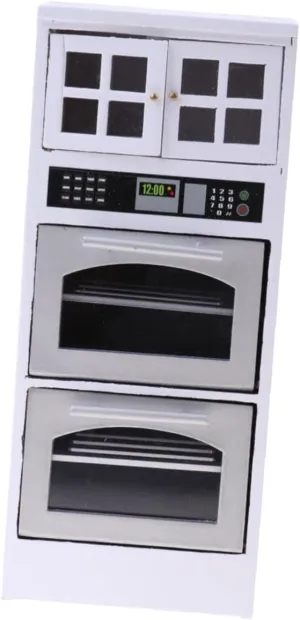 UPKOCH 1:12 Scale Mini Microwave Oven for Dollhouse Wooden DIY Cabinet Opening Doors Oven Small Aesthetic Microwave for Elderly
