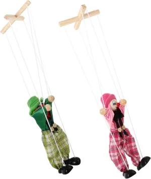 Vaguelly 2Pcs Pirate Marionette Puppets for Creative String Puppet for Indoor Fun Interactive Playtime and Puppet Theater Activities