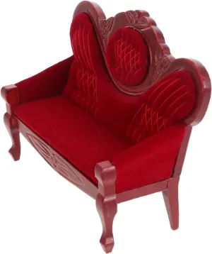 Vaguelly Miniature Victorian Dollhouse Furniture Set 1:12 Scale DIY Kit Realistic Miniature Sofa Bench Chair Living Room Decor for Dollhouse Collection