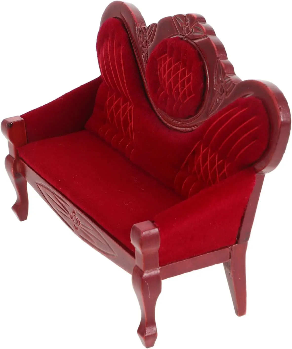 Vaguelly Miniature Victorian Dollhouse Furniture Set 1:12 Scale DIY Kit Realistic Miniature Sofa Bench Chair Living Room Decor for Dollhouse Collection