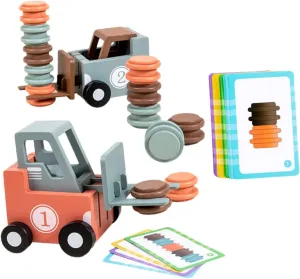 VANZACK 1Set Construction Forklift Lightweight Plastic Forklift Model for Boys Educational Plaything to Stimulate Imagination Creativity Safe Design with Smooth Edges