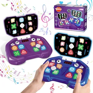 VATOS Fidget Toys Handheld Game: 2Pcs Quick Finger Dance Game for Kids 3-12 Fidgets, Sensory Toy for 3 4 5 6 7 8  Year Old Girls Boys, Birthday Gifts Light Up Brain & Memory Puzzle Games 990 Levels