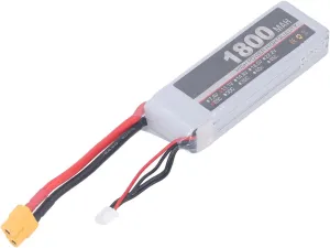 VBESTLIFE Rechargeable LiPo Battery Pack, 11.1V 3S 1800mAh 25C LiPo Battery Replacement for RC Car Airplane Aircraft Helicopter (T Plug)