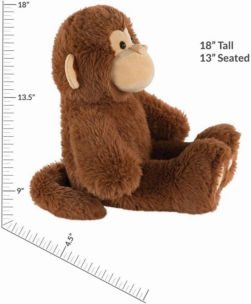 Vermont Teddy Bear Stuffed Monkey - Oh So Soft Monkey Stuffed Animal, Plush Toy, Brown, 18 Inch