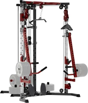Versatile Power Rack with Cable Pulley System, Power Cage for Strength Training, Bench Press and Pull-Ups