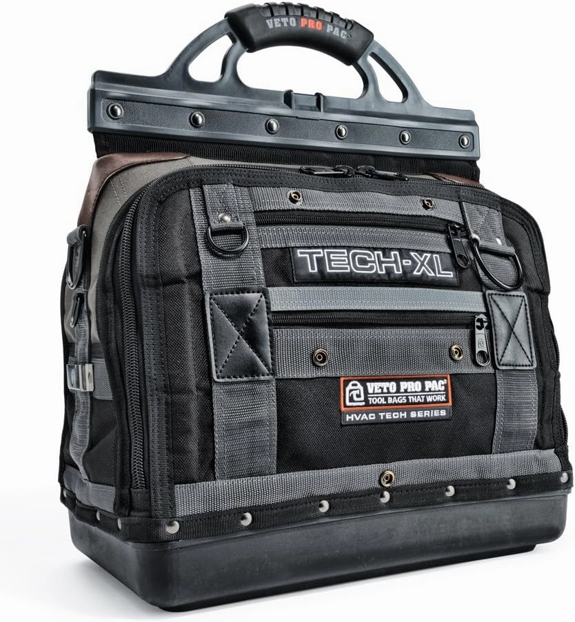 Veto Pro Pac Tech XL Tool Bag, 1-Pack,Black, Grey