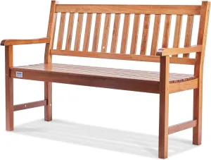 VEVOR Wood Outdoor Bench, 2-Person Garden Bench with Backrest and Armrests, 800 lbs Load Capacity,All-Weather Never Rot Patio Bench for Garden, Park, Yard, Front Porch