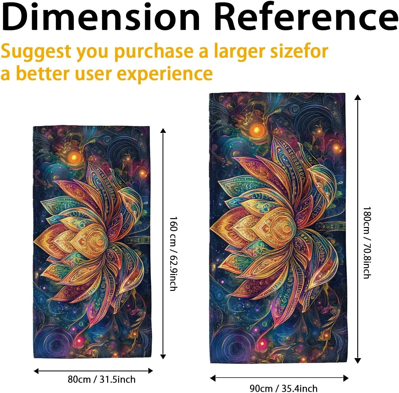 Vibrant Water Lily Microfiber Beach Towel Extra Large Colorful Floral Print, Quick Dry Absorbent Sand Free Lightweight Blanket, Perfect for Beach, Pool, Vacation, Picnic Essentials 70x35 Inch