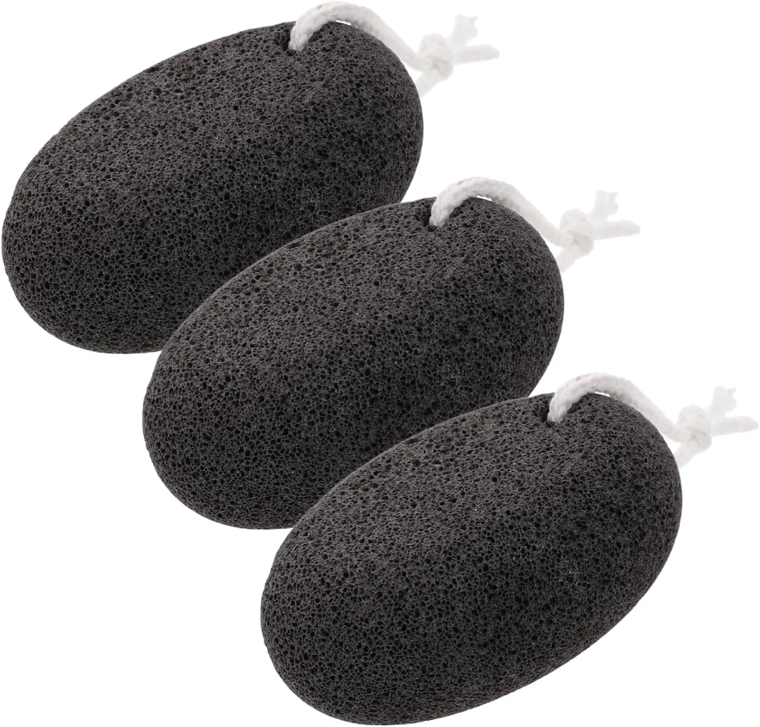 VICASKY 3pcs Natural Pumice Stone Foot Exfoliator for Hard Skin Removal Pedicure Scrub Tool for Callused Feet and Hands Care Massaging File for