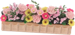 VICASKY Realistic Miniature Wooden Flower Pot Model for Dollhouse Garden Decor Flowers Lifelike Details for Photography Home Decoration Great for Special Occasions