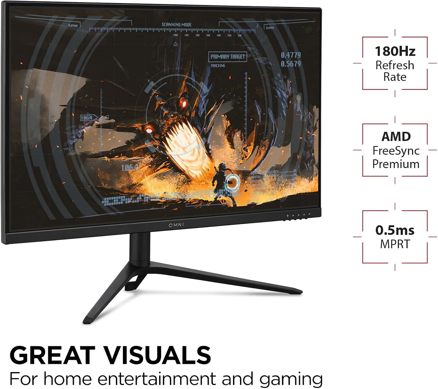 ViewSonic VX2728J-2K 27 Inch Gaming Monitor 1440p 180hz 0.5ms IPS w/FreeSync Premium, Advanced Ergonomics, HDMI, and DisplayPort