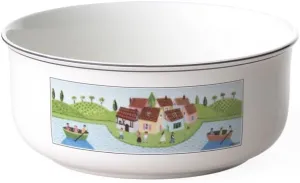 Villeroy & Boch Design Naif Round Vegetable Bowl, 7.75 in, Premium Porcelain, White/Colorful