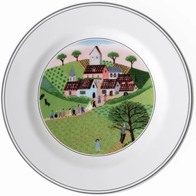 Villeroy & Boch Design Naif Bread & Butter Plate #3-Wedding Procession, 6.75 in, Premium Porcelain, White/Colorful