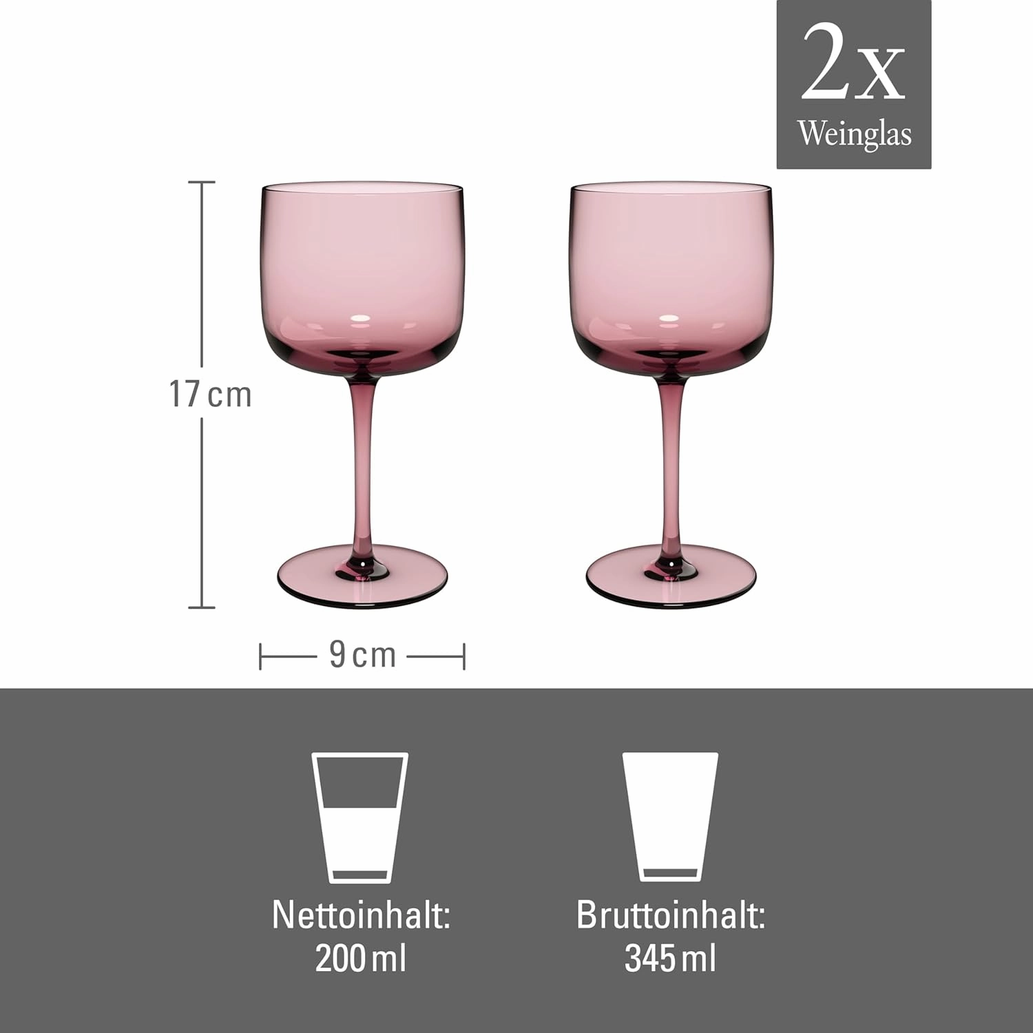 Villeroy & Boch Like Grape Wine/Water Glass Pair