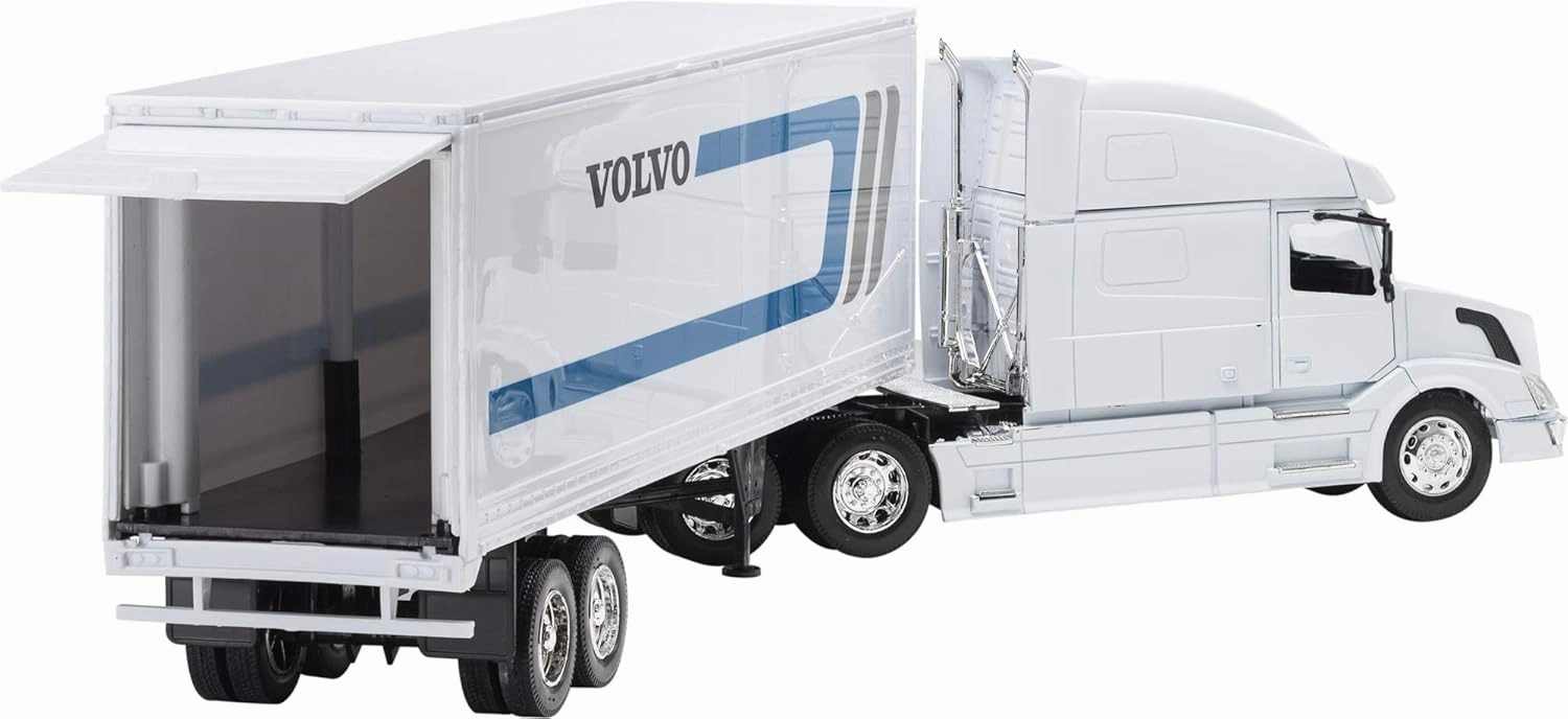 Volvo VN-780 Tractor Trailer Play Toy Truck Vehicle for Kids, Volvo Design, with Functions, Pre Built Semi, Realistic Look and Openable Doors Great Gift for Children