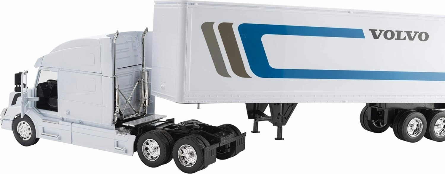 Volvo VN-780 Tractor Trailer Play Toy Truck Vehicle for Kids, Volvo Design, with Functions, Pre Built Semi, Realistic Look and Openable Doors Great Gift for Children