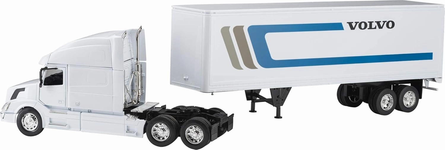 Volvo VN-780 Tractor Trailer Play Toy Truck Vehicle for Kids, Volvo Design, with Functions, Pre Built Semi, Realistic Look and Openable Doors Great Gift for Children