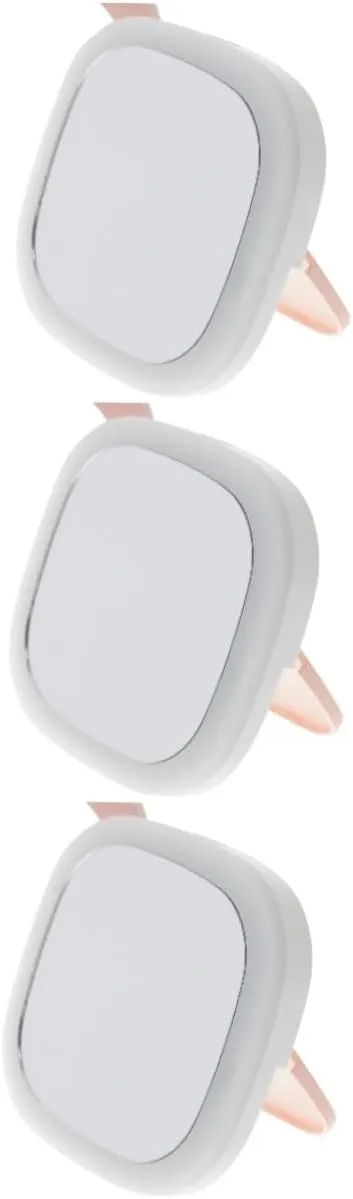 VOSAREA 3pcs Outdoor Portable Led Makeup Mirror Compact USB Rechargeable Pocket Mirror Night Light for Travel and Daily Use Double-Sided High-Definition for Girls and Women