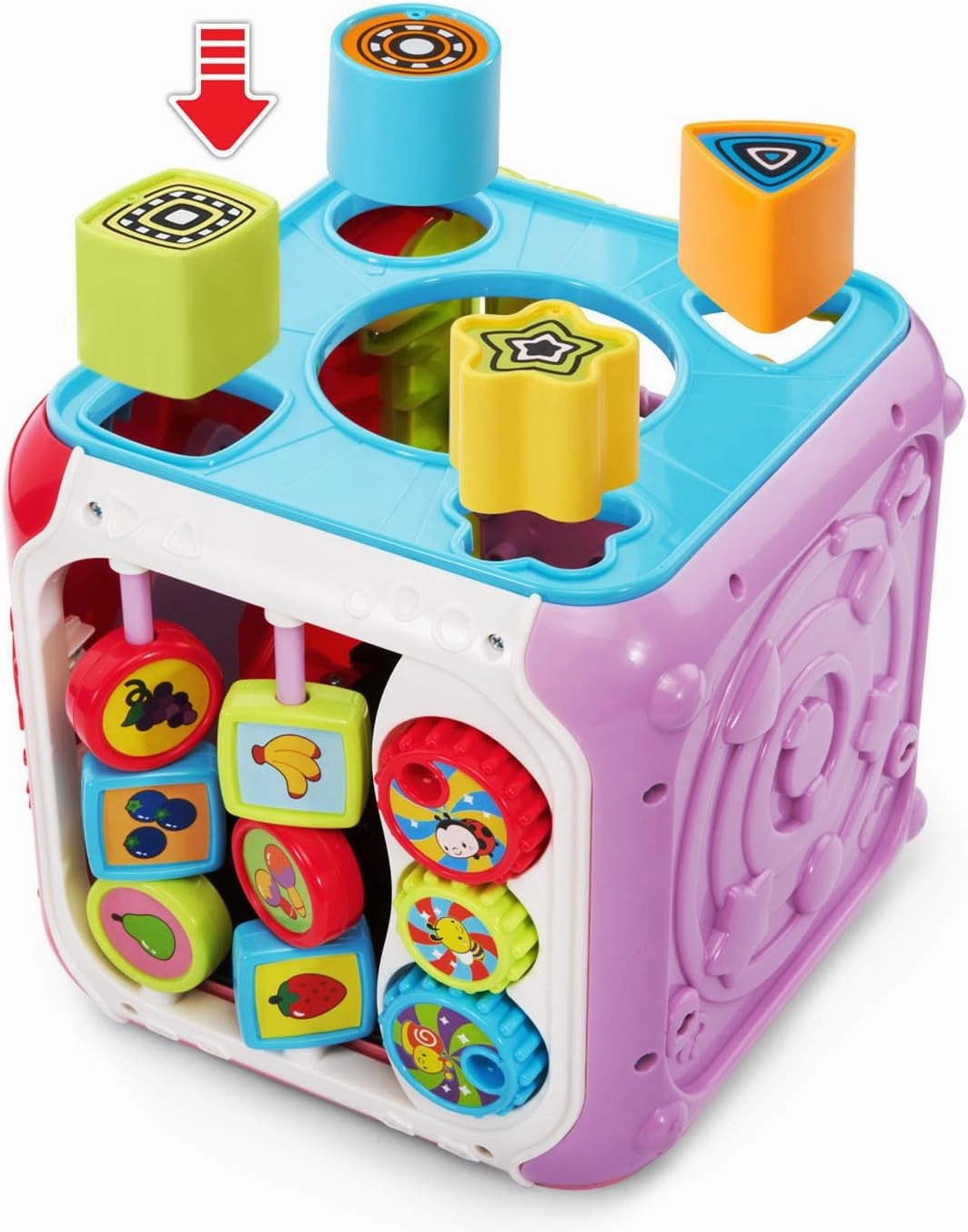 VTech Sort and Discover Activity Cube (Frustration Free Packaging), Pink