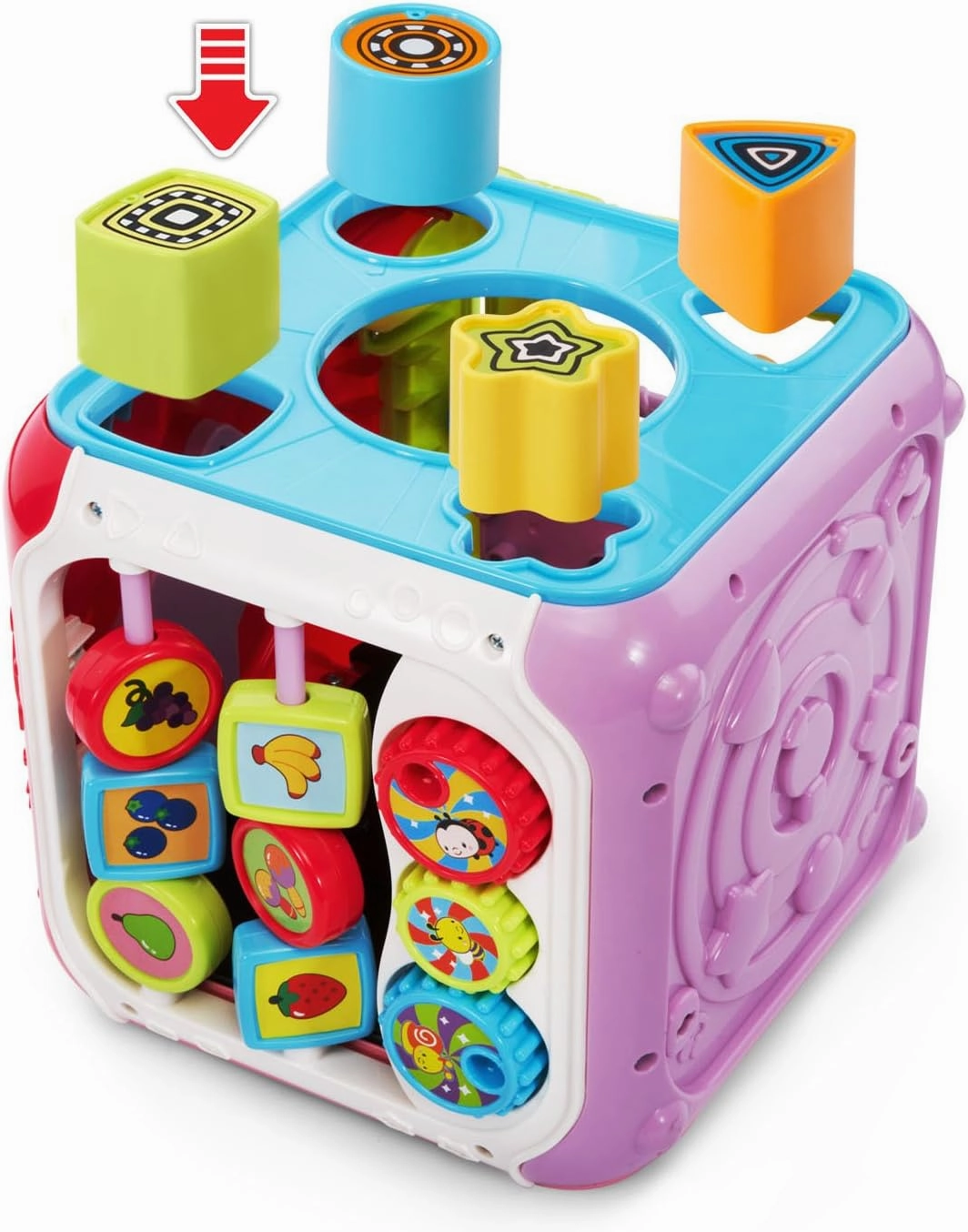VTech Sort and Discover Activity Cube (Frustration Free Packaging), Pink