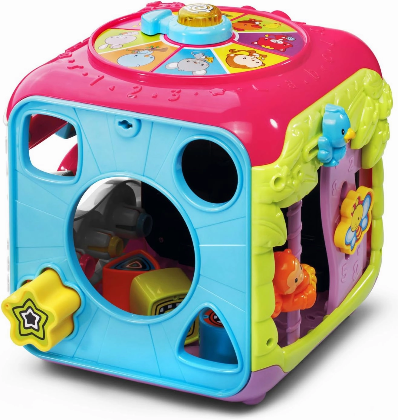 VTech Sort and Discover Activity Cube (Frustration Free Packaging), Pink