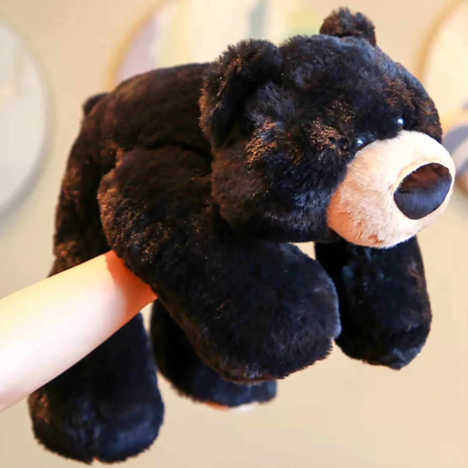 Weighted Stuffed Animals, 19.7" 3.3lbs Weighted Bear Stuffed Animal Toy Cute Black Bear Plush Pillow Weighted Plush Animals Toy