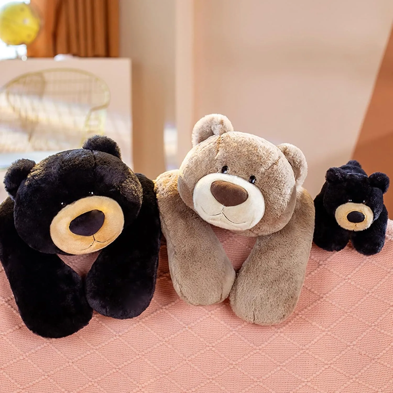 Weighted Stuffed Animals, Weighted Bear Stuffed Animal Toy Cute Brown Bear Plush Pillow Weighted Plush Animals Toy, 11.8"