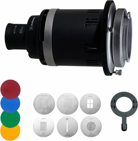 Wellmaking Replaceable speedring Optical snoot with Broncolor Mount for Strobe and led Video Light with GOBO and Color Filter…