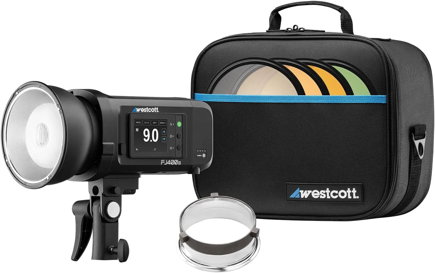 Westcott FJ400 II Touchscreen Strobe with FJ Pro AC/DC Battery (400Ws) TTL HSS AC/DC Powered 550  Full Power Flashes (US/CA Plug)