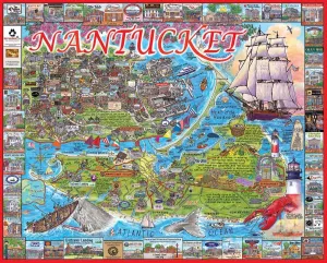 White Mountain Puzzles Nantucket MA - 1000 Piece Jigsaw Puzzle