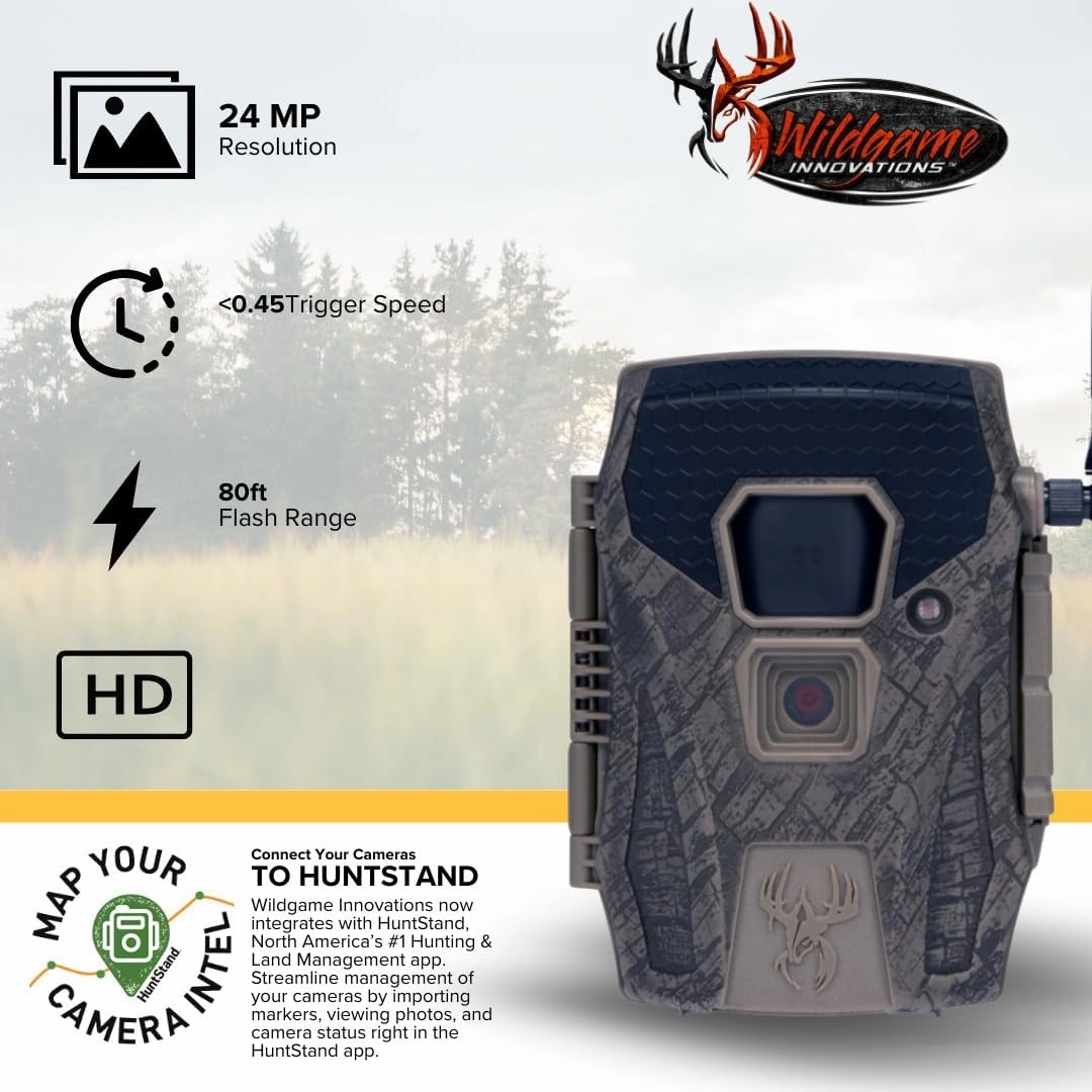 Wildgame Innovations Terra XT 2.0 24MP Cellular Camera with 720p Video (Gray) Bundle with 32GB Memory Card and Card Reader (3 Items)