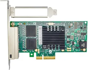 with Intel I350AM2 Chipset I350-T4 PCI-E X4 Quad RJ-45 Ethernet Network Card Adapter Controller NIC 10/100/1000Mbps