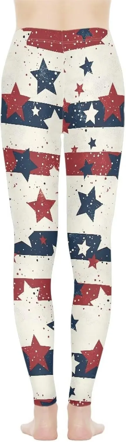 Women's Flexible Length Leggings Colorful Skull Flower Print Soft Pants