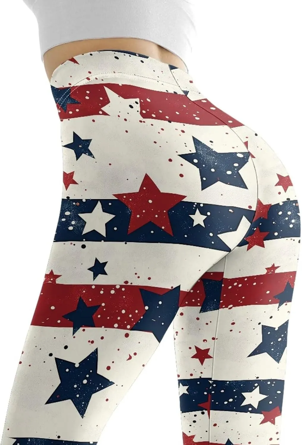 Women's Flexible Length Leggings Colorful Skull Flower Print Soft Pants