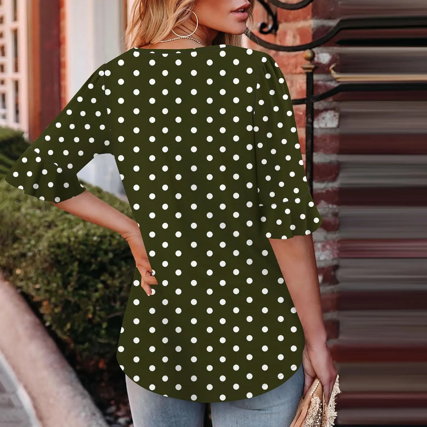 Womens Square Neck Short Sleeve T Shirts Cute Flower Pattern Print Blouses Vintage Comfy Tops