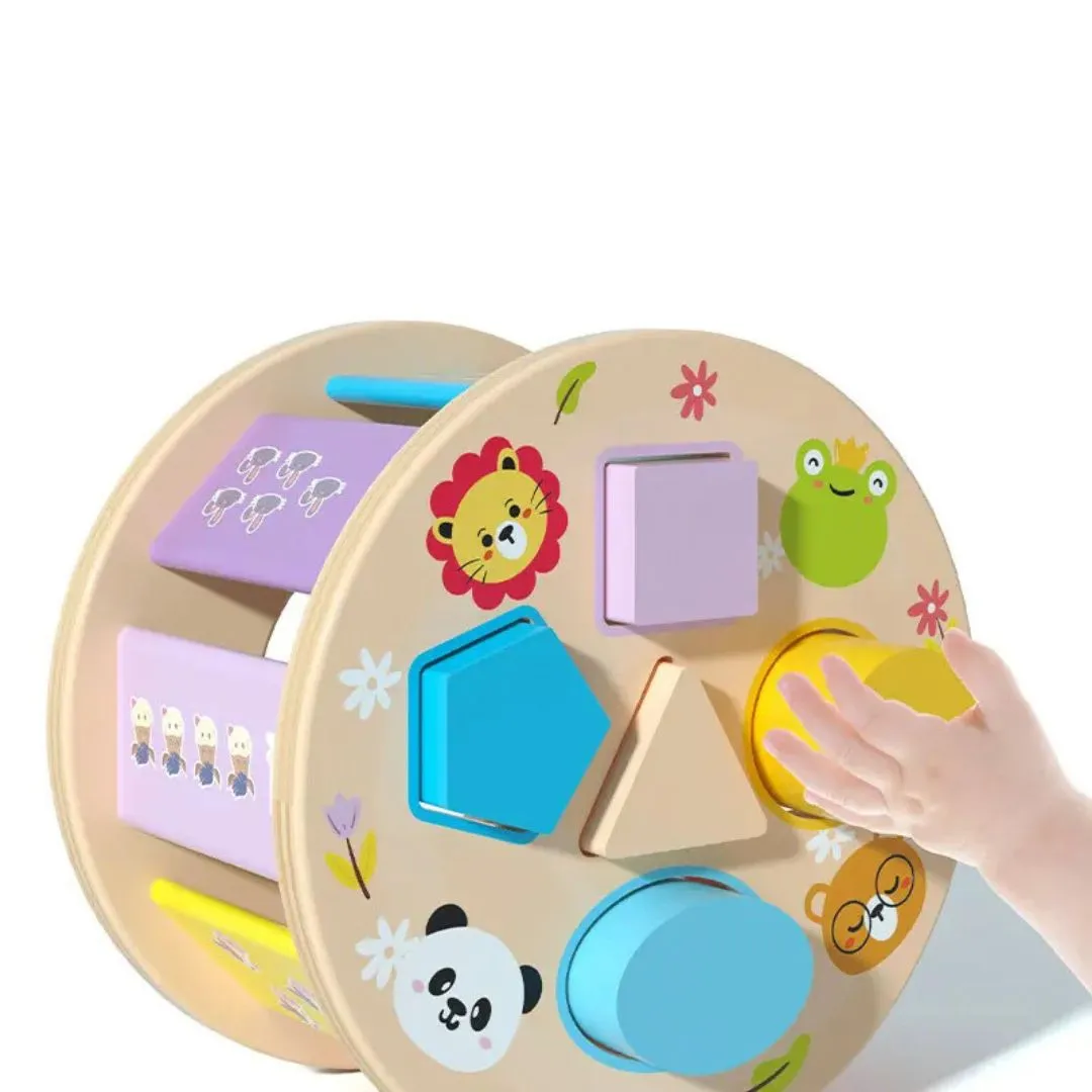 Wooden Alligator Push Toy & Shape Sorter for Toddlers