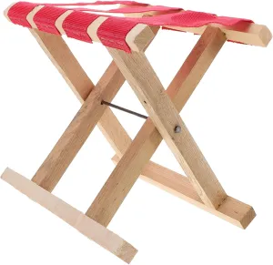 Wooden Folding Camp Stool Sturdy Portable Folding Stool for Adults Lightweight Outdoor Seating for Camping Fishing and Garden Use Compact Design Striking Color Easy to Store and