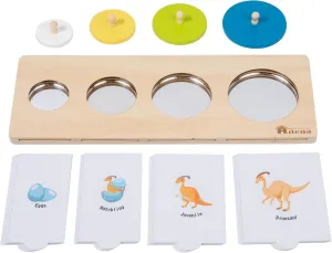 Wooden Multiple Circle Puzzle with Knob Life Cycle Toy Set for Baby 3  Years Old Peg Puzzle Board Shape&Size Sorter for Kids Aged 4 5 6 Boys & Girls Montessori Toy Preschool Learning