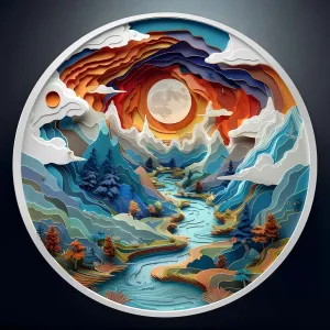 Wooden Puzzles for Adults, 3D Vision Effects Inside The Cave Wooden Jigsaw Puzzles for Adults, Unique Shape, Colorful Natural Landscape Impossible Puzzle for Home Decor (M-11.4 * 11.4in -200 pcs)