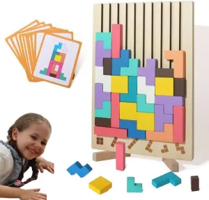 Wooden Stacking Puzzle Toy, Wooden Stacking Puzzle Toy Art - Decorative Home Ornaments for Adults, Stress Relief & Brain Teaser Game, Easter Gift, Family Activity (1set)