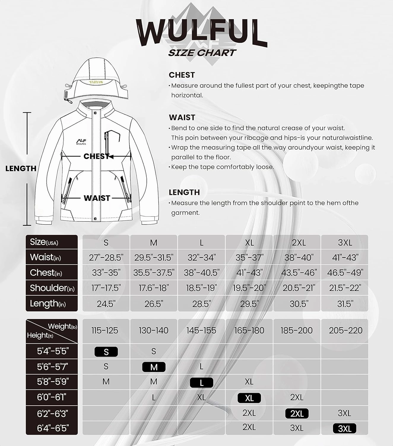 WULFUL Women’s Waterproof Snow Ski Jacket Mountain Windproof Winter Coat with Detachable Hood