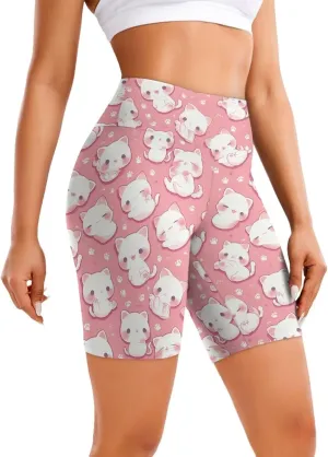 Xhuibop Biker Shorts Women Tummy Control Workout Shorts High Waist Yoga Shorts Seamless Running Shorts Gym Shorts Womens