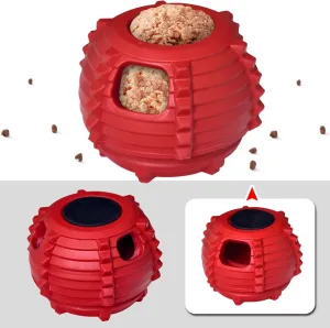 XHX Dog Toy, Durable Large Dog Toys, Fillable Rubber Dog Toys, Interactive Dog Puzzle Play Toy with Stopper (red, Small)