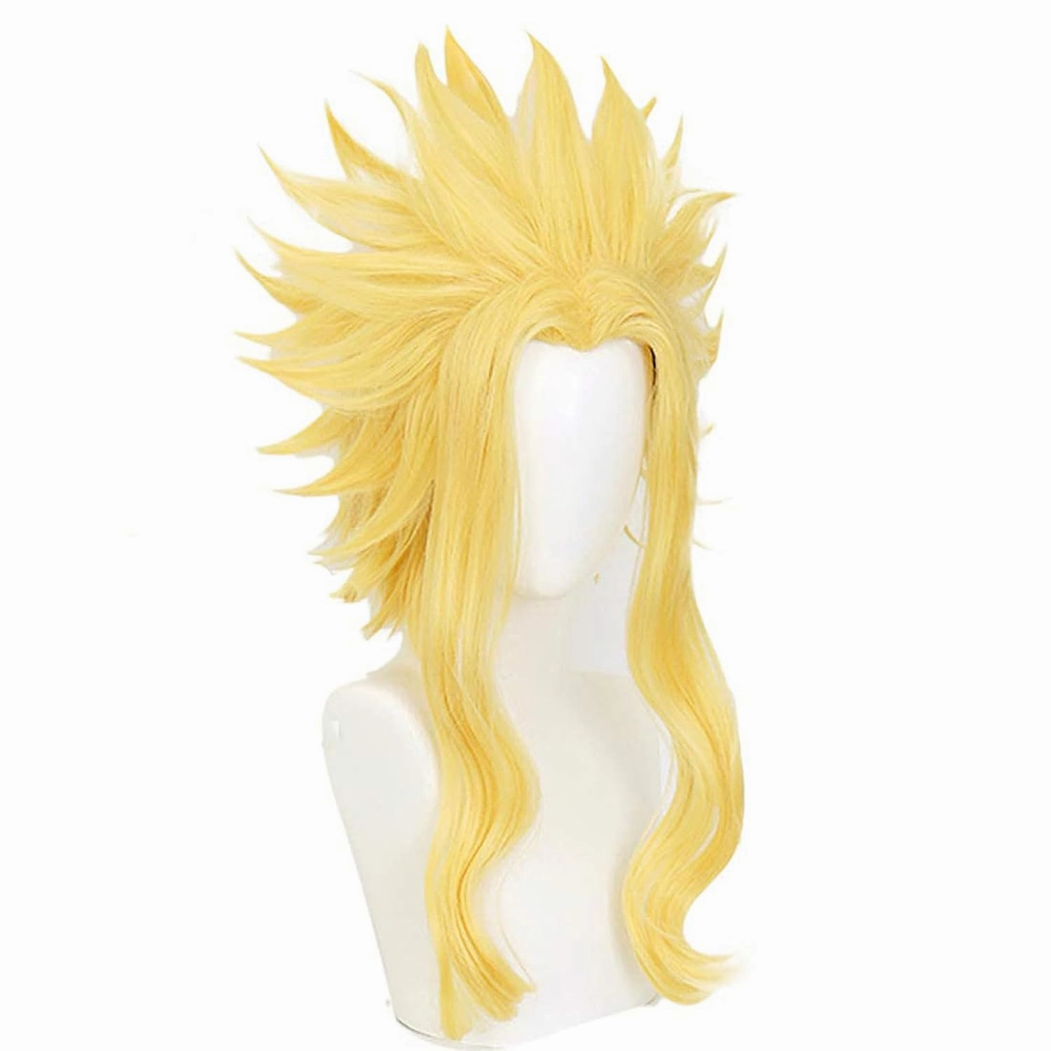 XiongXiongLe All Might Cosplay Wig Anime Men's Costume Blonde Short Synthetic Hair Wigs for Adult Cos Anime Party Halloween Christmas Comic