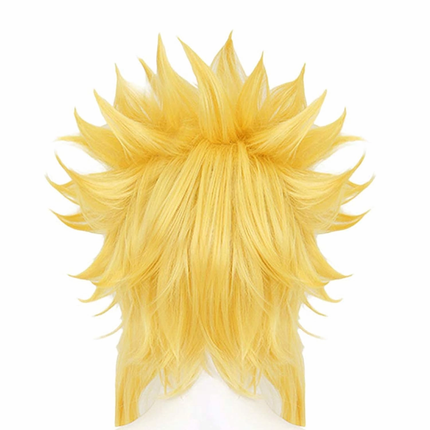 XiongXiongLe All Might Cosplay Wig Anime Men's Costume Blonde Short Synthetic Hair Wigs for Adult Cos Anime Party Halloween Christmas Comic