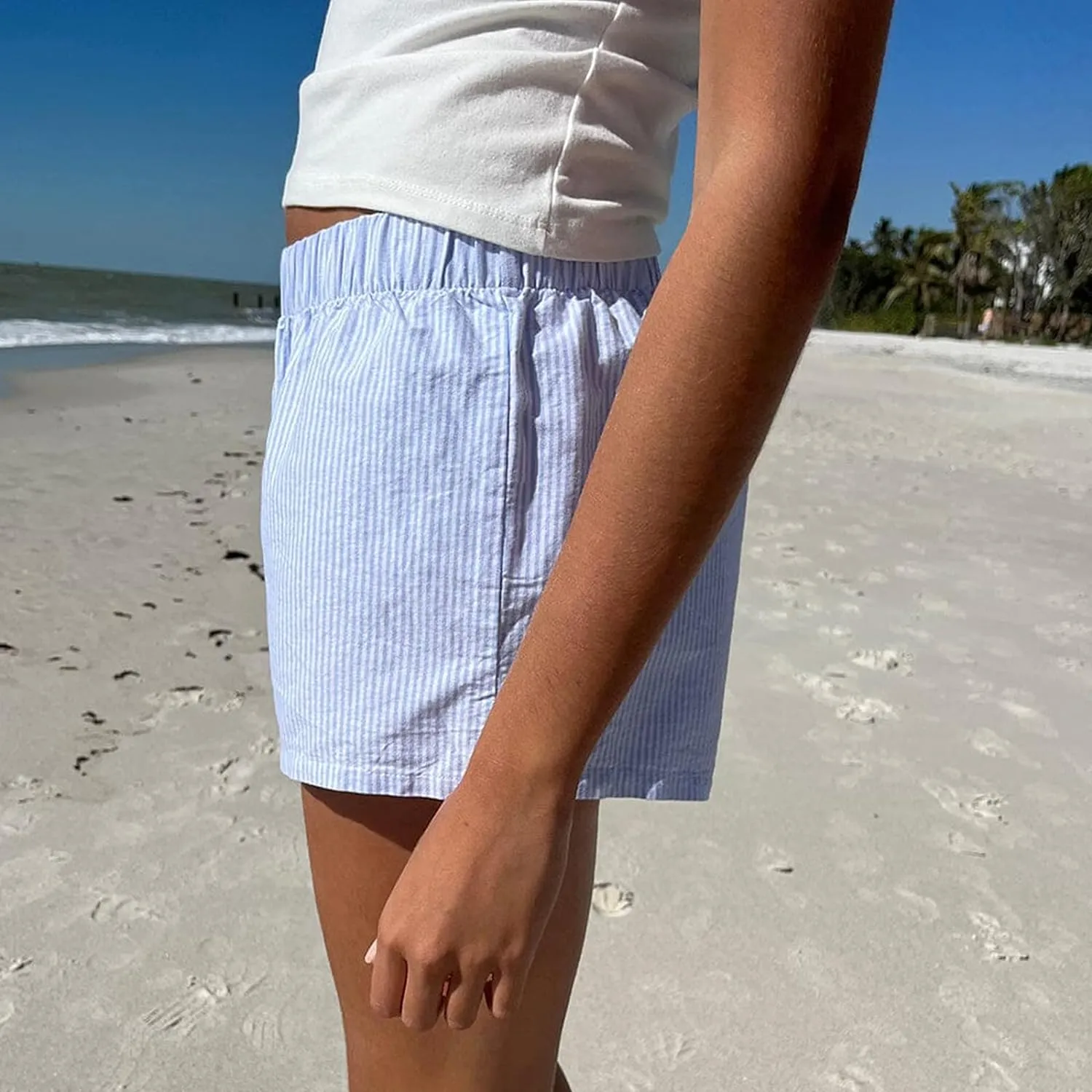 Y2k Plaid Shorts Cute Baggy Ginghem Boxer Shorts for Women Checked Lounge Pajama Bottom Preppy Sleep Pj Shorts
