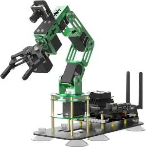 Yahboom Robot Arm for Jetson Nano 4GB 6-DOF AI Robotic Hand for Adults App Controlled ROS Programmable Open Source Robotics with Camera Visual Identity (with Jetson Nano B01)