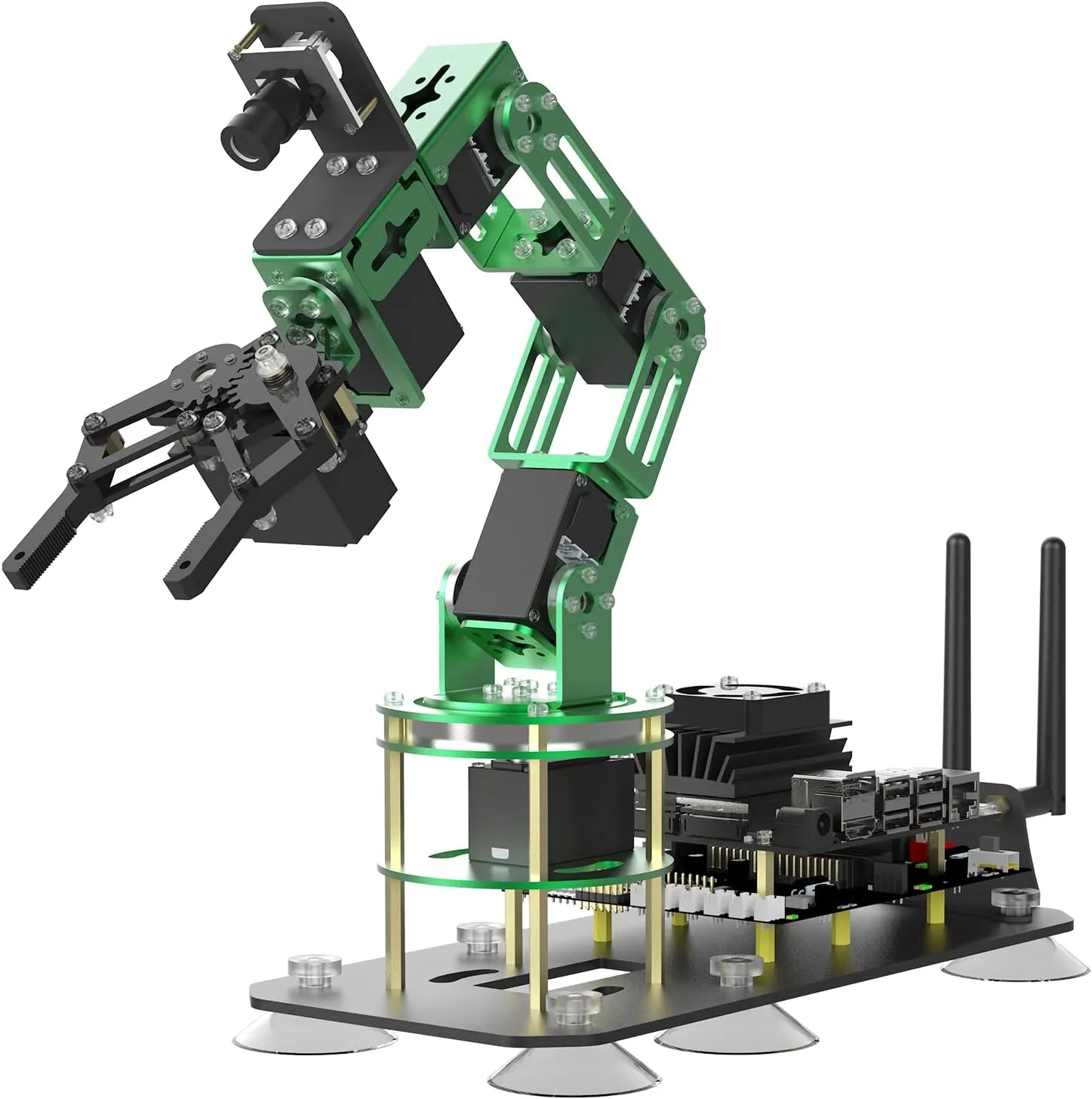 Yahboom Robot Arm for Jetson Nano 4GB 6-DOF AI Robotic Hand for Adults App Controlled ROS Programmable Open Source Robotics with Camera Visual Identity (with Jetson Nano B01)