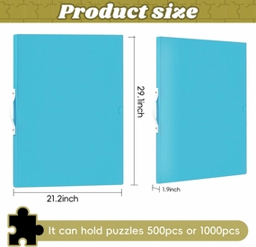 YMNLWZ Puzzle Storage Folder for 1000-Pieces, Keeping Large Capacity Jigsaw Puzzles, Space-Saving Organizer Accessory, Portable keeper with 20 Pockets, Dustproof & Protective Puzzles Accessory